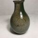 Old Villenauxe ceramic stoneware vase, vintage green grey