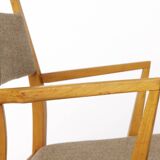 Set of 3 Vintage Beechwood Chairs, 2 Side & 1 Armchair, 1970s, Germany