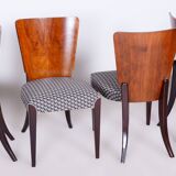 Set of Four Restored ArtDeco Chairs, Halabala, UP Zavody, Beech, Czechia, 1930s