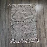 Black Berber carpet zanafi 100x150 cm