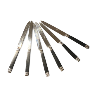 6 table knives model "empire" , alain saint-joanis