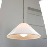 Elpis Pendant by Luigi Massoni for Guzzini in Plexiglass & Brass, 1970s