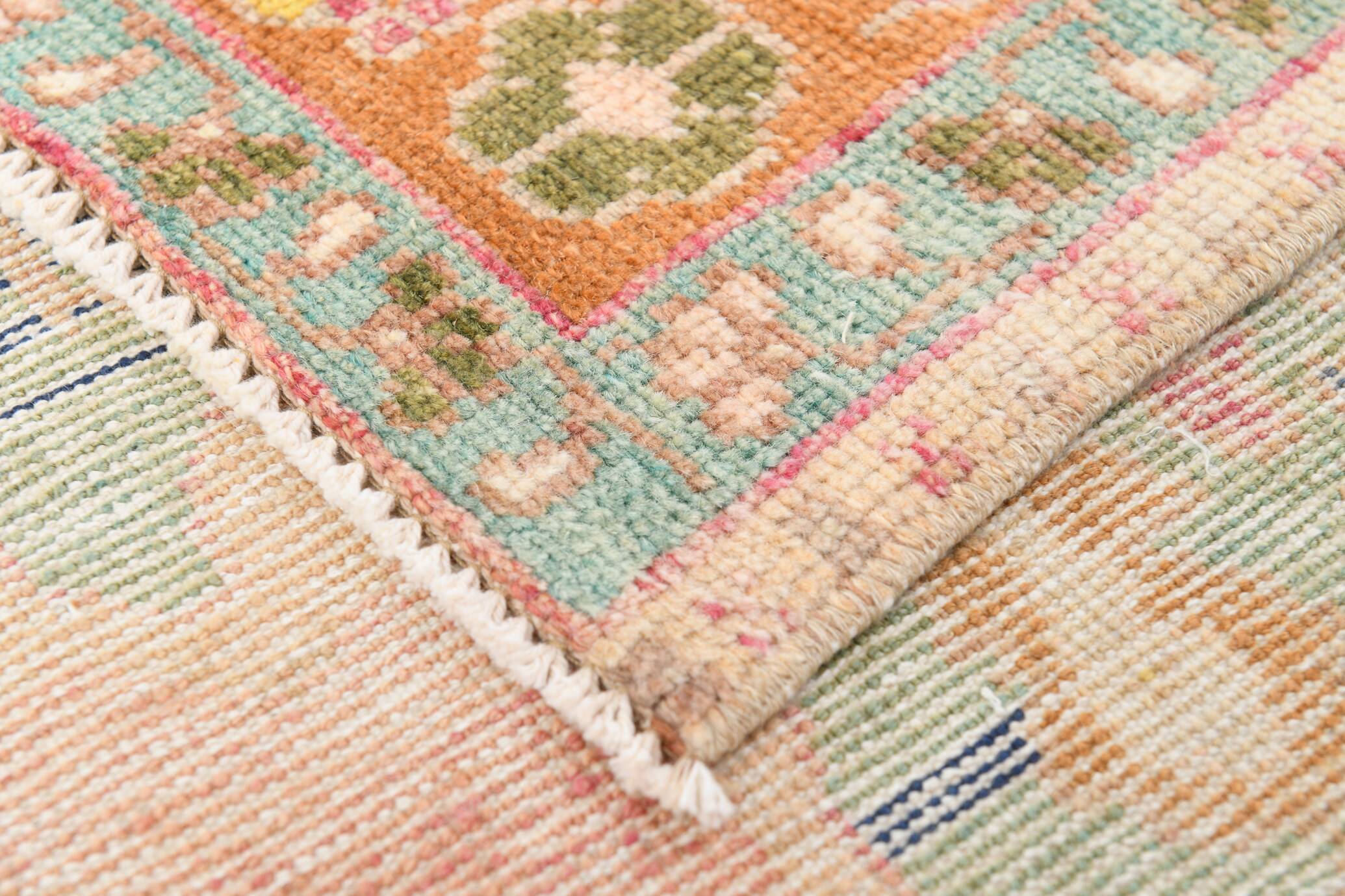 5x9 Pink & Navy Blue Soft Pastel Persian Rug, 152x272Cm SK 20089