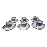Set of 6 coffee cups Sarreguemines