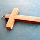 Vintage Crucifix Cross in Macassar Ebony Wood and Brass