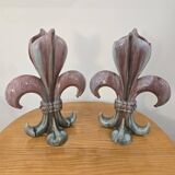 Pair of glazed ceramic vases