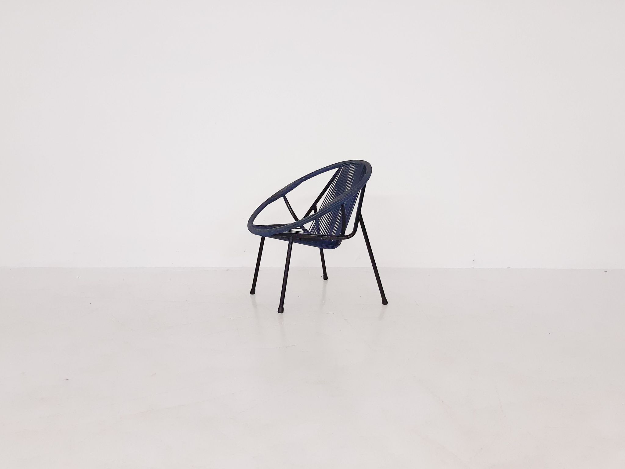 Fauteuil extérieur en fil du milieu du siècle