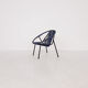 Mid-century plastic thread outdoor club chair