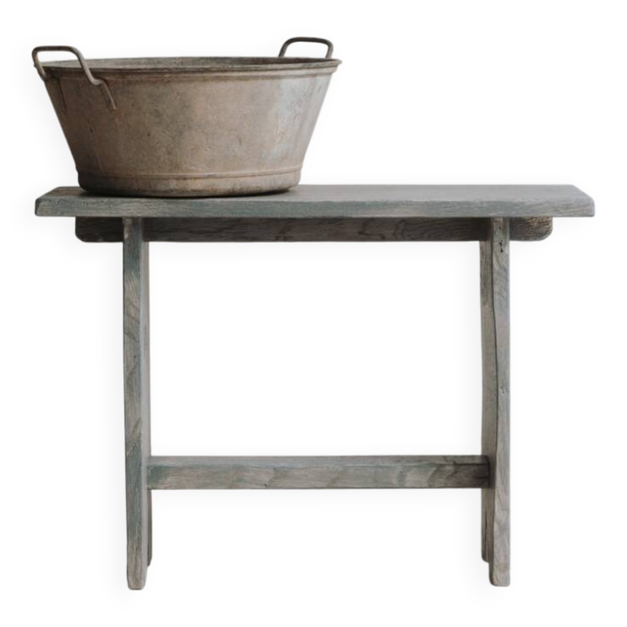 Petit Banc en chêne gris