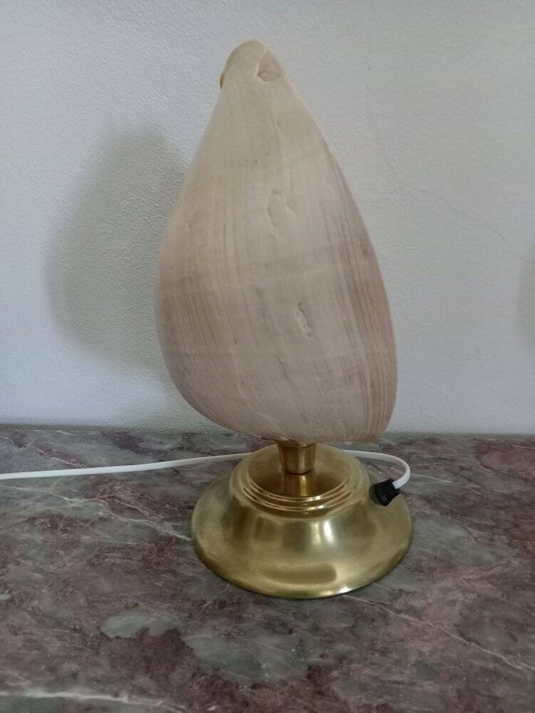 Shell table lamps, 1980s, set of 2