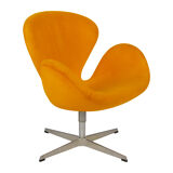 Fauteuil Swan Modèle 3320 jaune par Arne Jacobsen pour Fritz Hansen