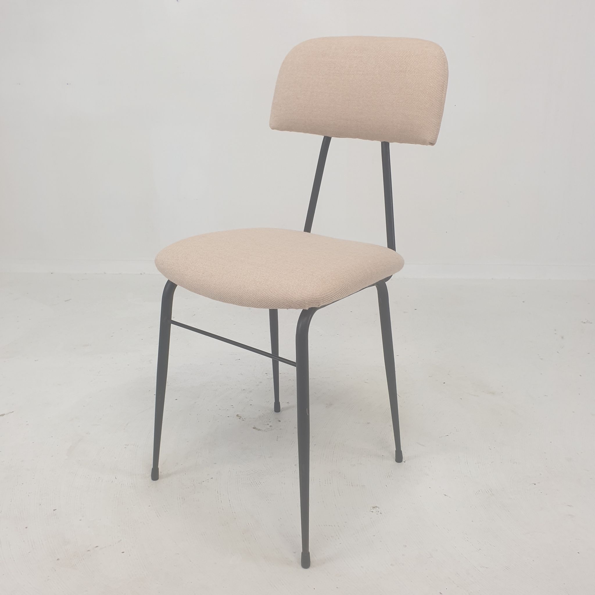 Set of 4 Italian Metal Dining Chairs, 1960's