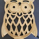 Dessous de plat chouette ou hibou en laiton