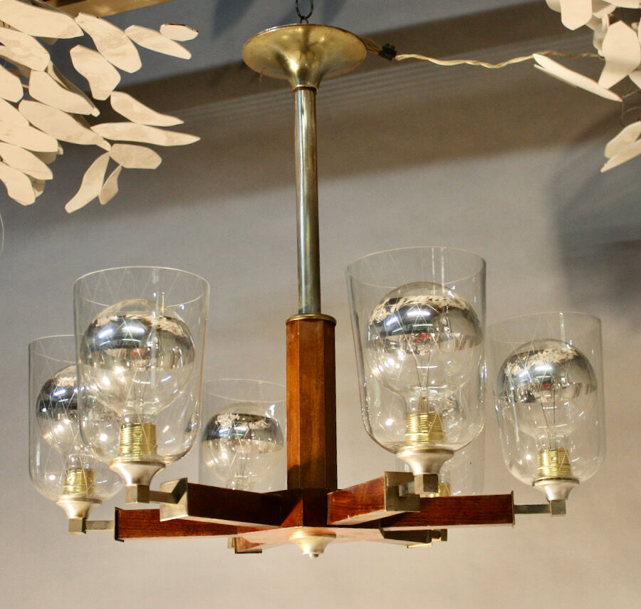 Chandelier 1940 at 6 bras de lumière