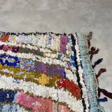 Tapis multicolor en tissu boucherouite 142x250cm