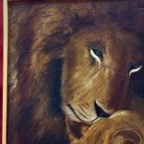 Oil on canvas "Before the nap" by Dominique PROTTI-BARAIZE