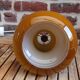 Suspension vintage en opaline marron-caramel 60's