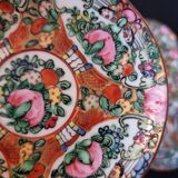 Set of 9 Macau porcelain bread or pasta plates, hand-painted