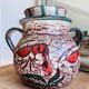 Large ceramic pot with fish decor – hand-painted piece
