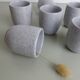 Set de 6 coquetiers petites tasses en grès moucheté