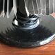 Black metal desk lamp with paper shade in Mid-Century style - 1950s, Czech Republic