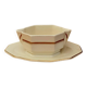 Saucière beige et dorée Saint Amand vintage