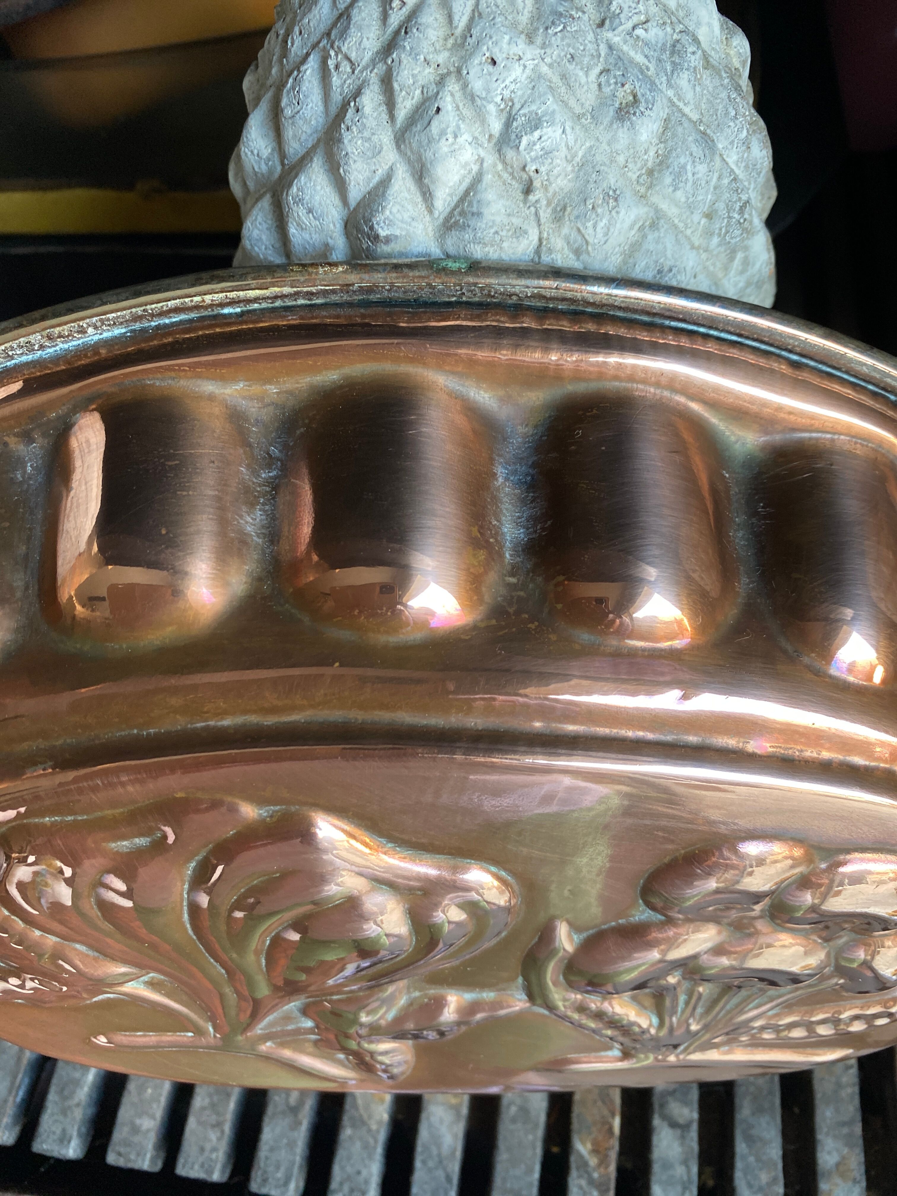 Old copper cake mold