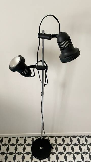 Black floor lamp from the 70s