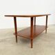 Teak coffee table with double top and ceramic insert — Scandinavian, 1960s