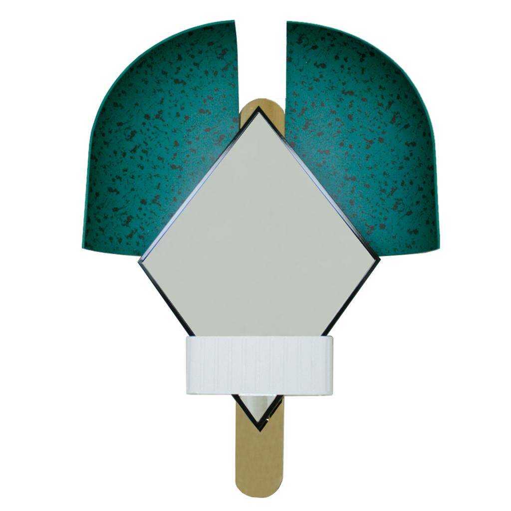 Contemporary Italian Green "Bonnet" Mirror Designed by Elena Salmistraro