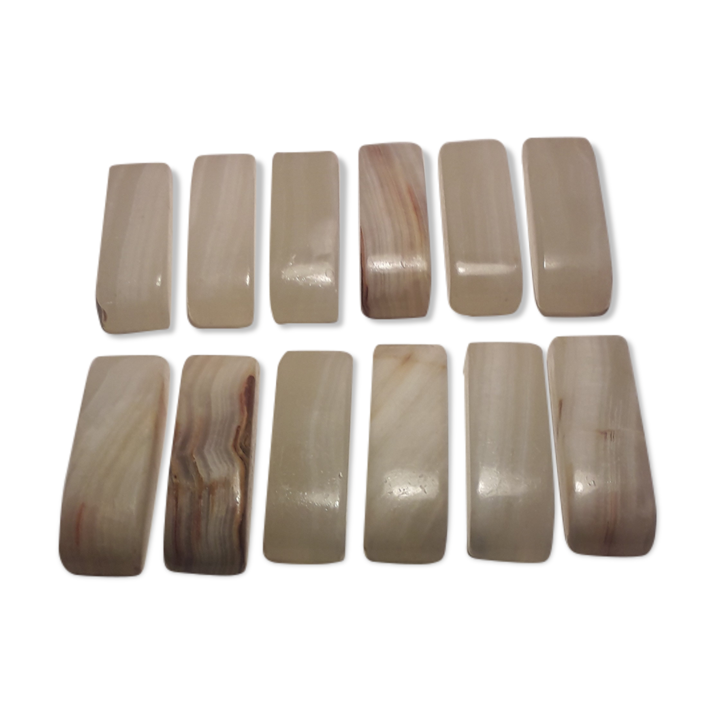 Set of 12 onyx knife holders
