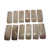 Set of 12 onyx knife holders