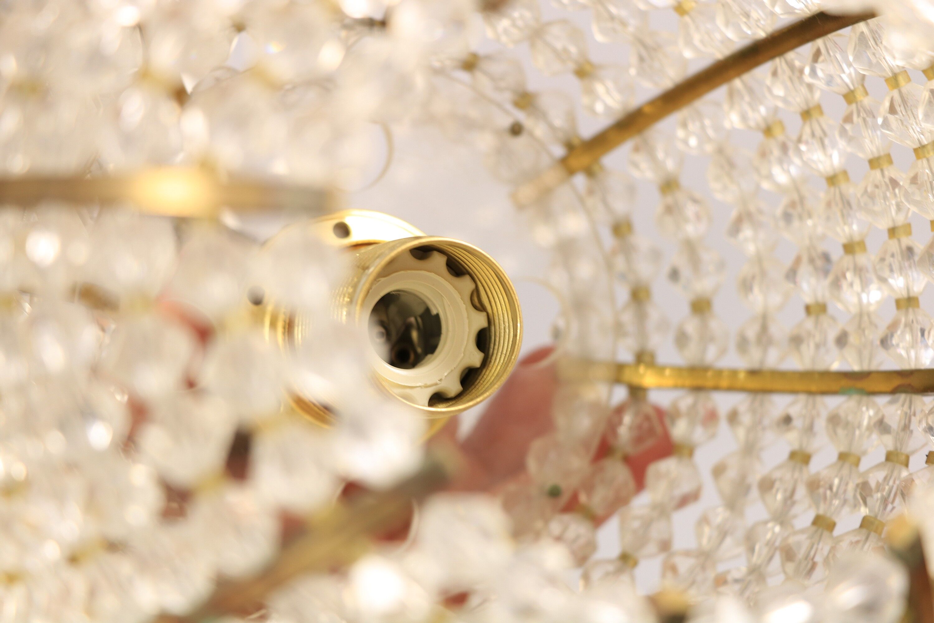 Cascade chandelier by Emil Stejnar for Nikoll, pendant lamp, 1960s