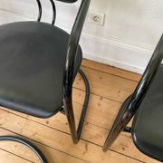 4 Effezeta chairs Italy tubular mid century vintage design 1980