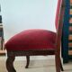 2 chaises antiques style Restauration en noyer et velours bordeaux