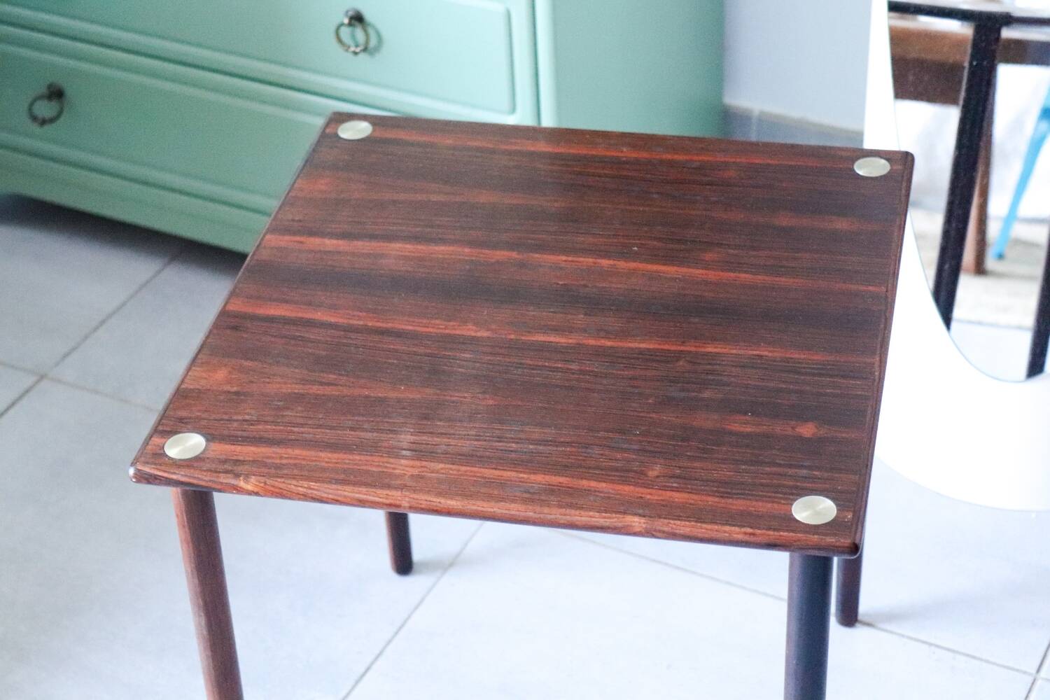 Small Scandinavian side table in rosewood by Georg Petersen