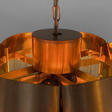 Copper pendant light by Werner Schou for Coronell Elektro. Denmark 1960s
