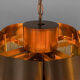 Copper pendant light by Werner Schou for Coronell Elektro. Denmark 1960s