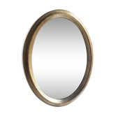 Large old oval mirror  63 X 83 cm