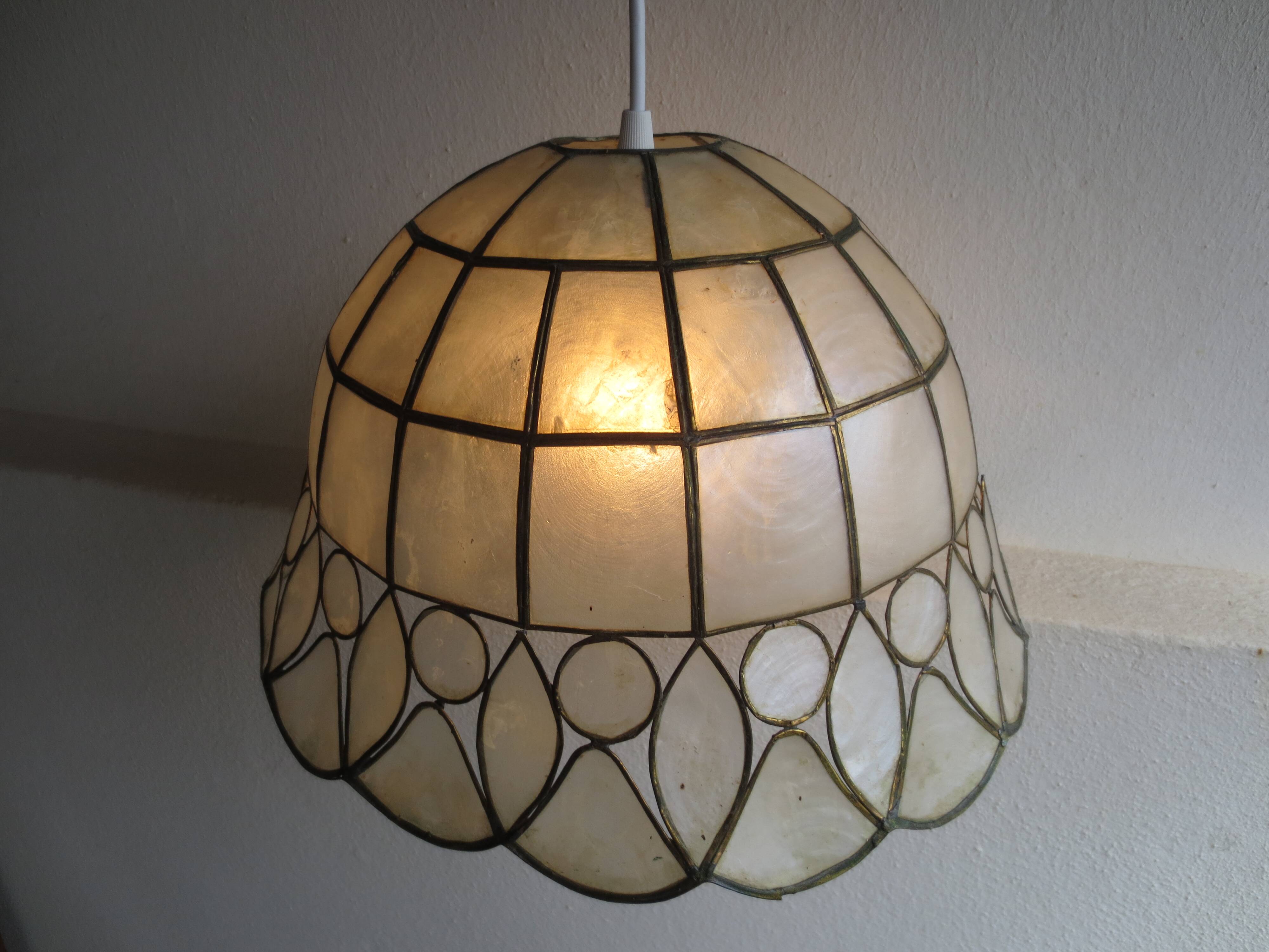 suspension lampshade pearlescent patterns