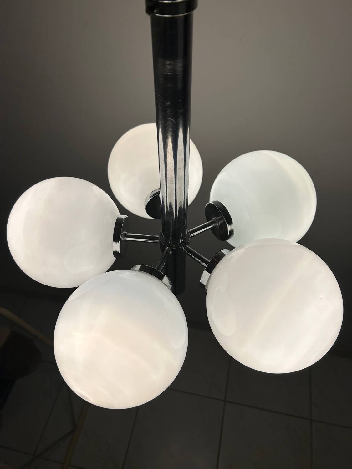 Suspension globe en verre vintage Hustadt Leuchten