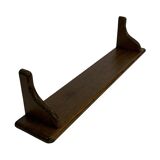 Vintage book shelf wall rack 1970s wood minimalist design