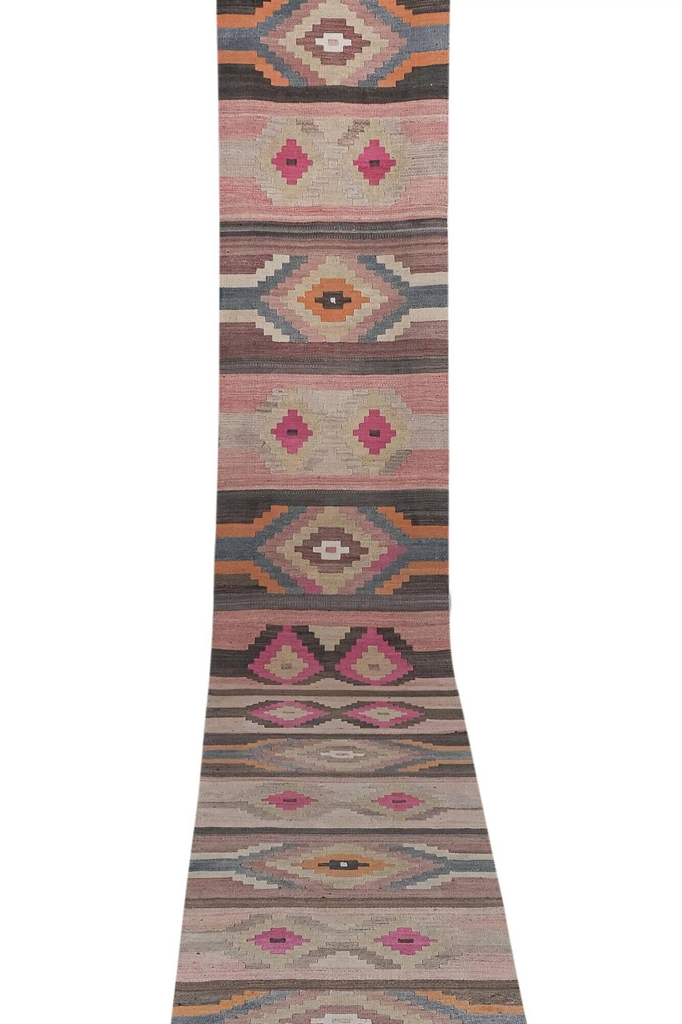 Vintage Turkish hallway rug 78x640 cm