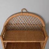 Rattan wall shelf