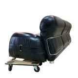 3 Room Living Room, Italy 1970/80 Black “adriano Piazessi”