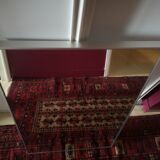 Mirror frame in gray brushed aluminum - 1980s 60x40cm