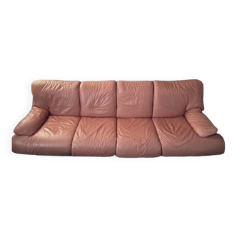 Vintage leather sofa Ligne roset