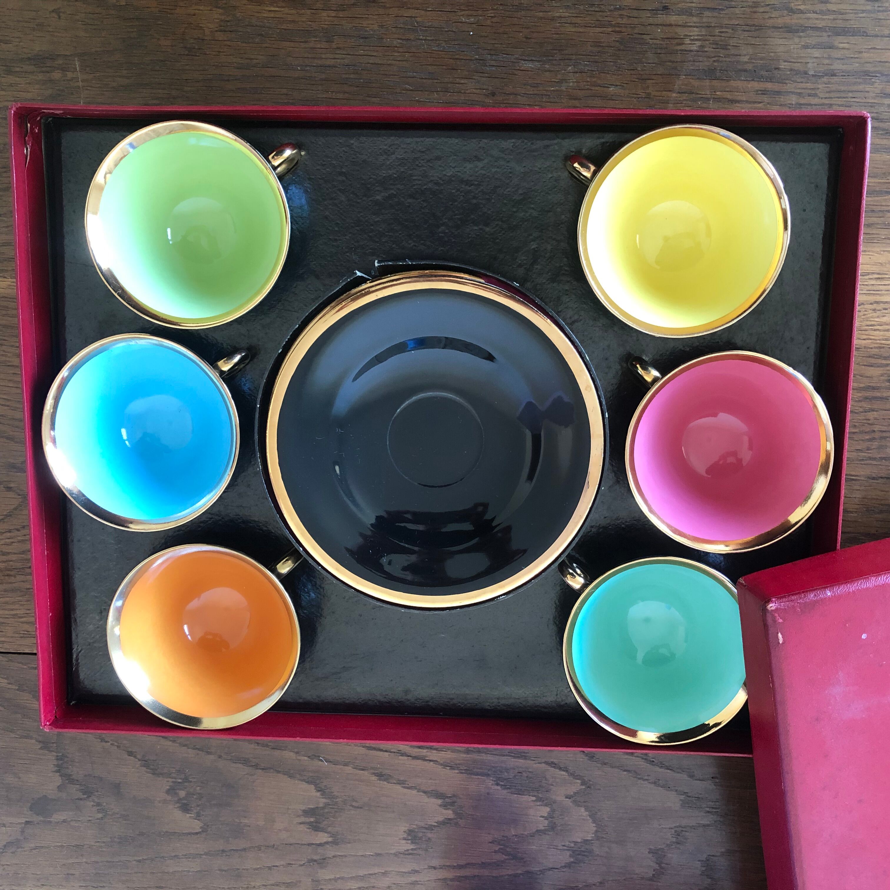 6 cups and saucer for coffee or tea art deco