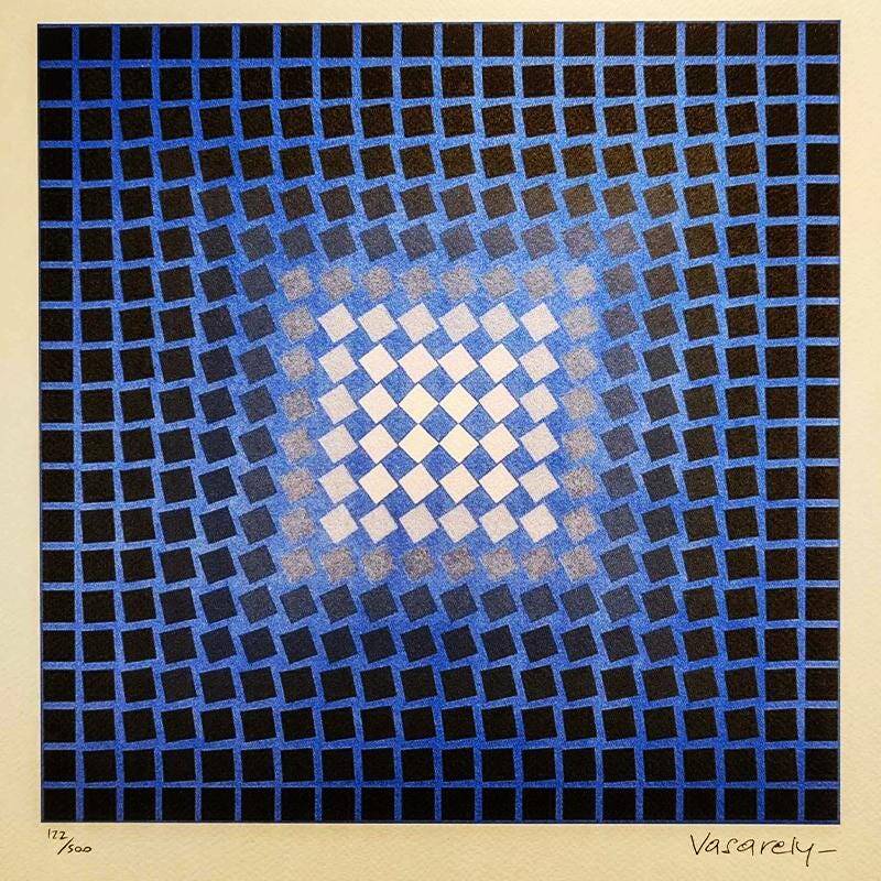 Lithographie de Victor Vasarely, édition limitée numérotée, années 1970