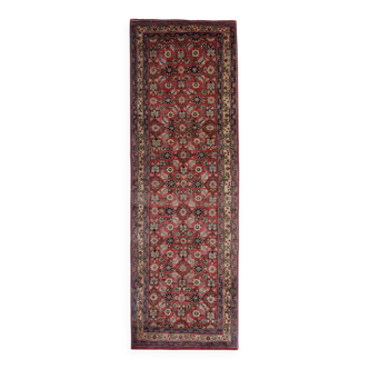Vintage Hussein Abad Rust Runner, Hand-Knotted Wool Rug 92 x 290 cm